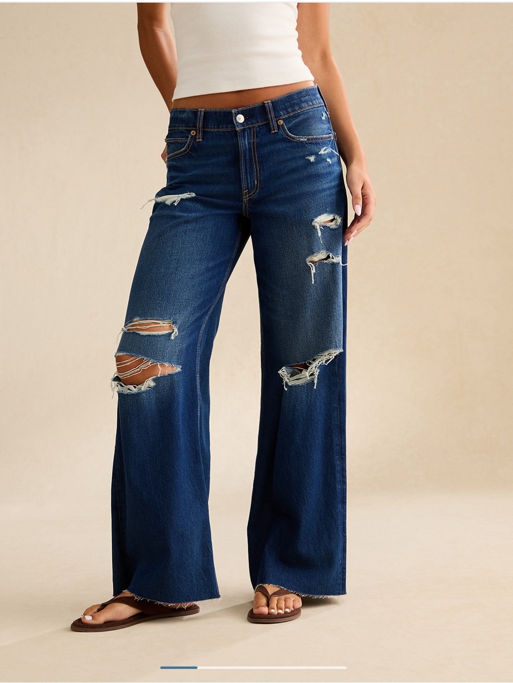 American Eagle Low-Rise Baggy Ultra Wide Leg Jeans